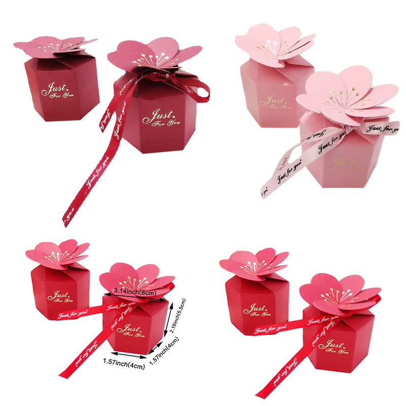 Wedding Supply List - 20/30/50PCS 희'자 꽃잎 사탕 상자 초콜릿