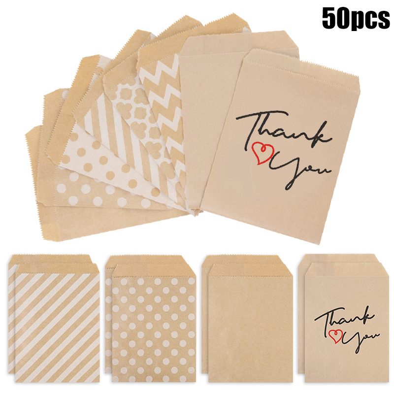 Wedding Supply List - 25/50pcs 13x18cm 크래프트 종이 캔디 쿠키