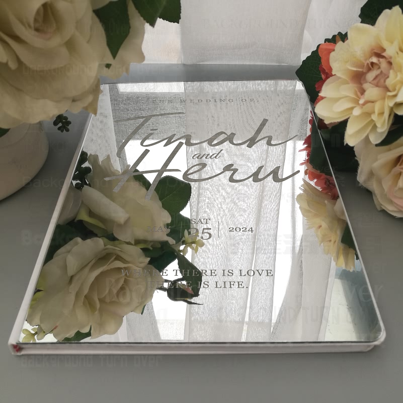 Wedding Supply List - 개인 맞춤형 웨딩 방명록, 러스틱 거울