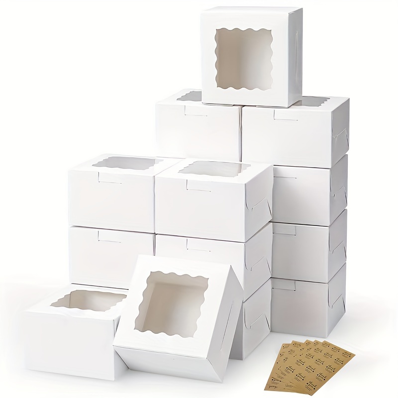 Wedding Cake Supply - 10Pcs 크래프트 종이 케이크 사탕 상자