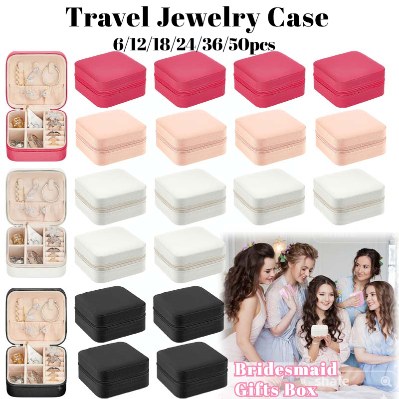 Wedding Supply List - 6-50pcs 여행 보석 케이스 신부 들러리