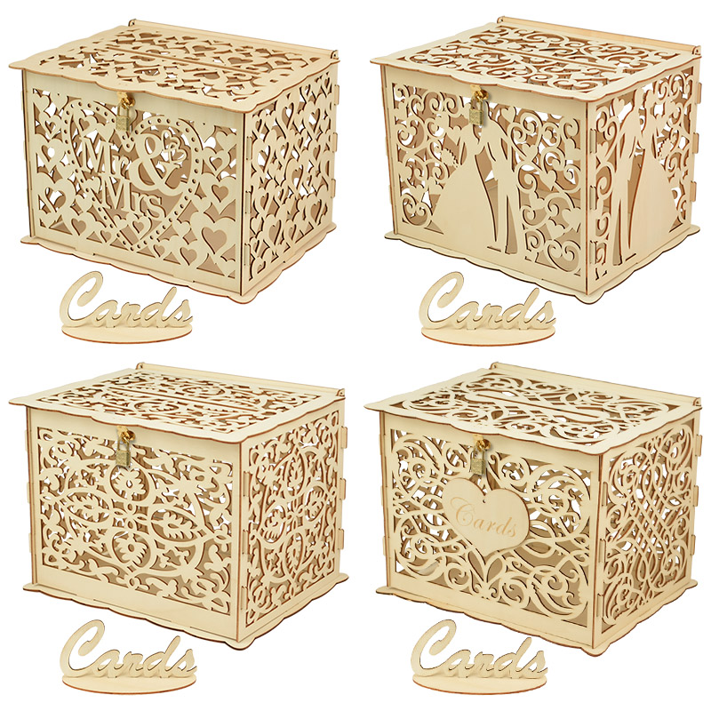 30X24X21cm DIY 결혼 선물 카드 상자 잠금  - Wedding Card Box 리뷰 및 가격