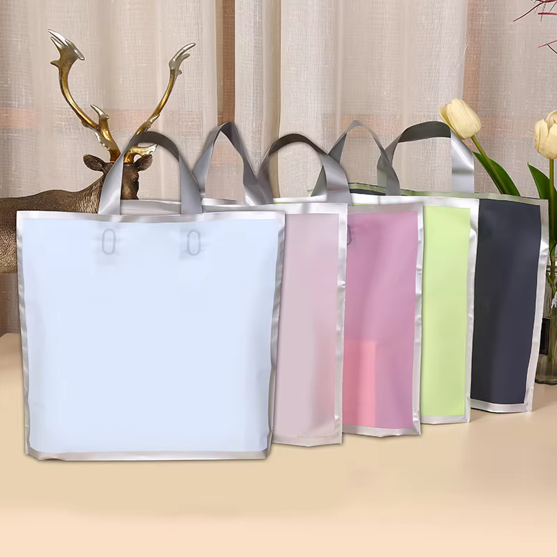 50개입 무광 핸드 쇼핑백, 은색 테두리 선물 가방,  - Wedding Supply Store 리뷰 및 가격