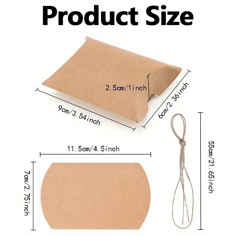 50/100PCS 여러 가지 빛깔의 크래프트 종이 베개 - Wedding Supply.Box 리뷰 및 가격