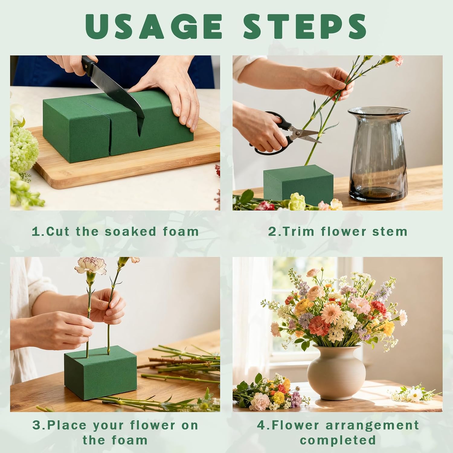 72개 꽃꽂이용 플로럴 폼 블록, 신선한 꽃과 조화를  - Wedding Floral Supply 리뷰 및 가격