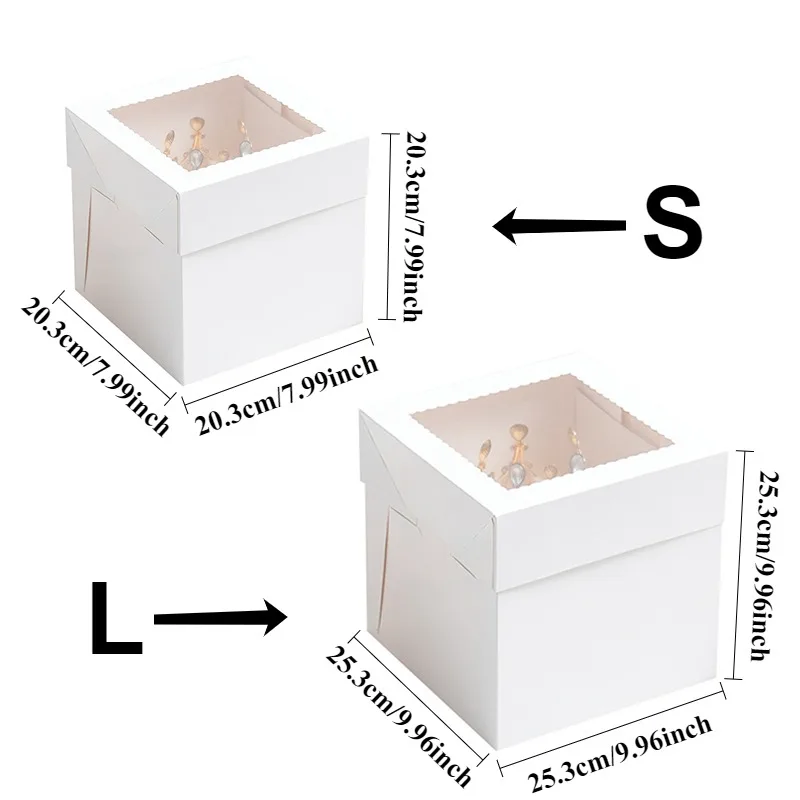 Yes2/4/6PCS 창문이 있는 일회용 흰색 케이크  - Wedding Cake Supply 리뷰 및 가격