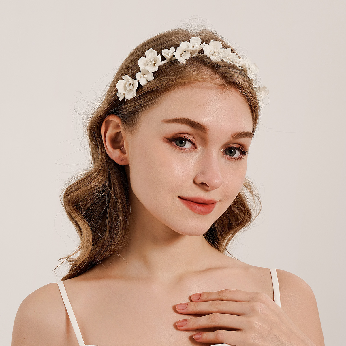 Efily 신부 흰 꽃 머리 후프 요정 모리 머리띠 레 - Wedding Supply Store 리뷰 및 가격