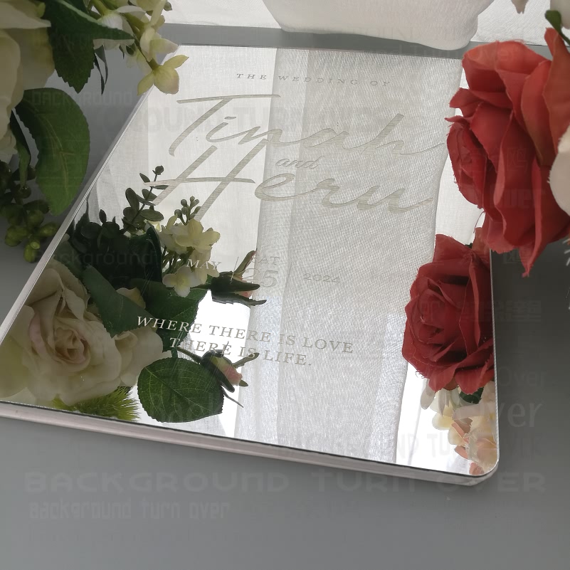 개인 맞춤형 웨딩 방명록, 러스틱 거울 각인 서예 날짜 - Wedding Supply List 리뷰 및 가격