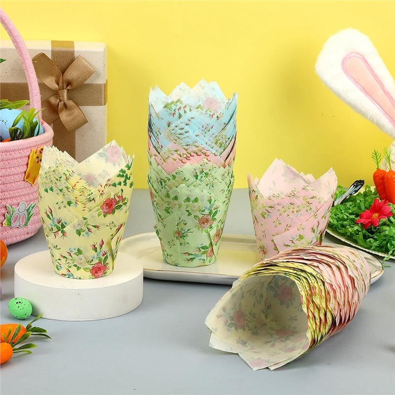 A11I 케이크 디저트 컵케이크 라이너, 꽃무늬 종이  - Wedding Cake Supply 리뷰 및 가격