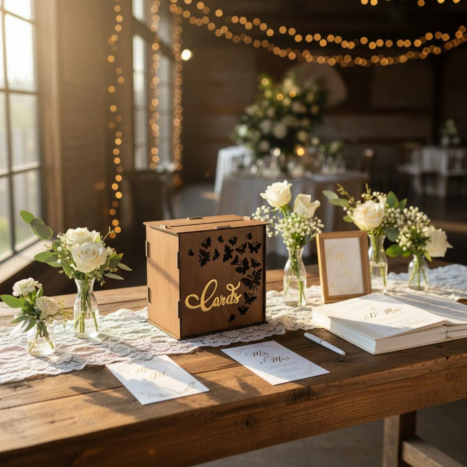 웨딩 카드 박스 카드 슬롯 나무 카드 박스 파티 장식 - Wedding Card Box 리뷰 및 가격
