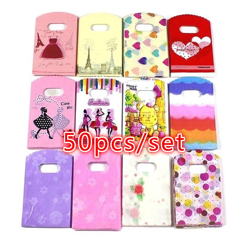 혼합 패턴 플라스틱 선물 가방 50Pcs 내구성 결혼식 - Wedding Supply List 리뷰 및 가격