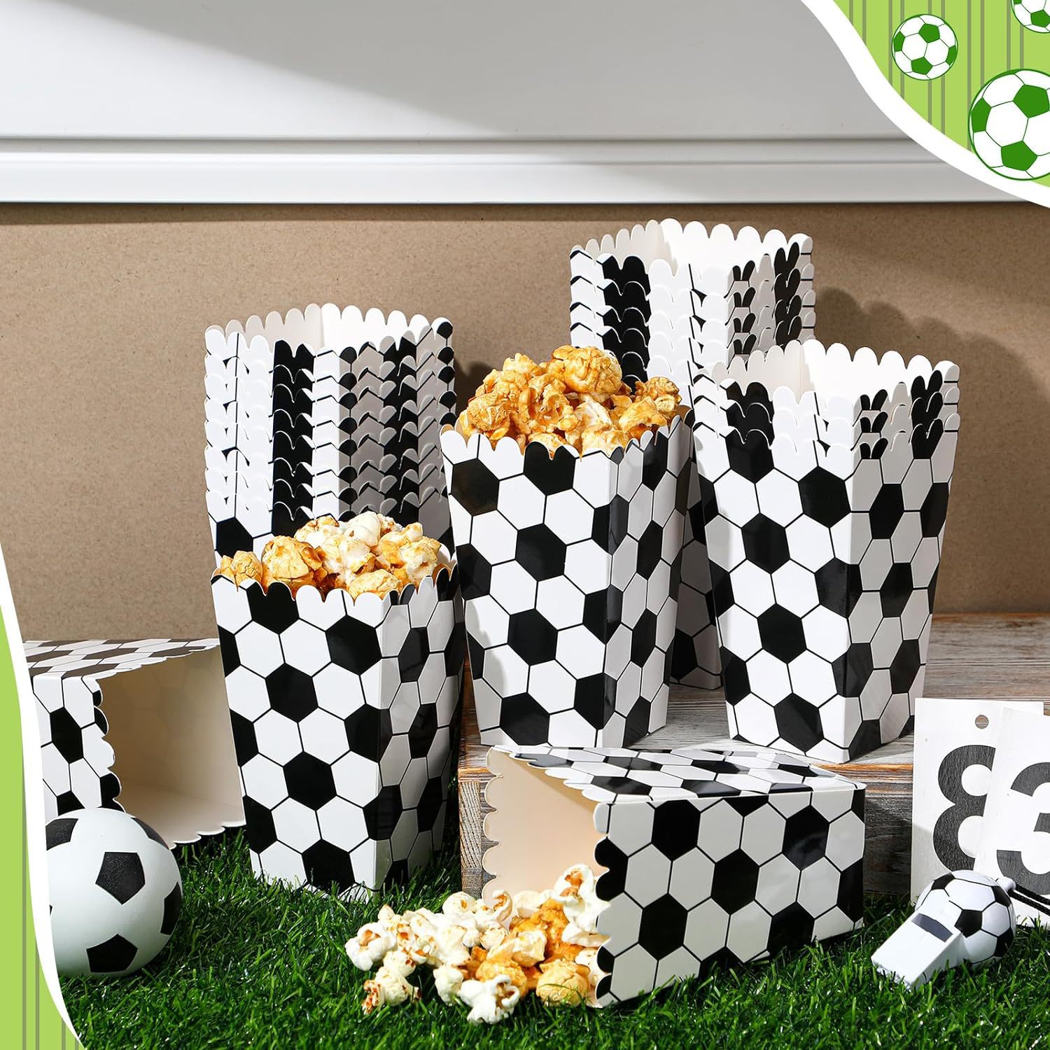 6/18Pcs 축구 팝콘 상자 축구 파티 호의 치료 상 - Wedding Supply.Box 리뷰 및 가격