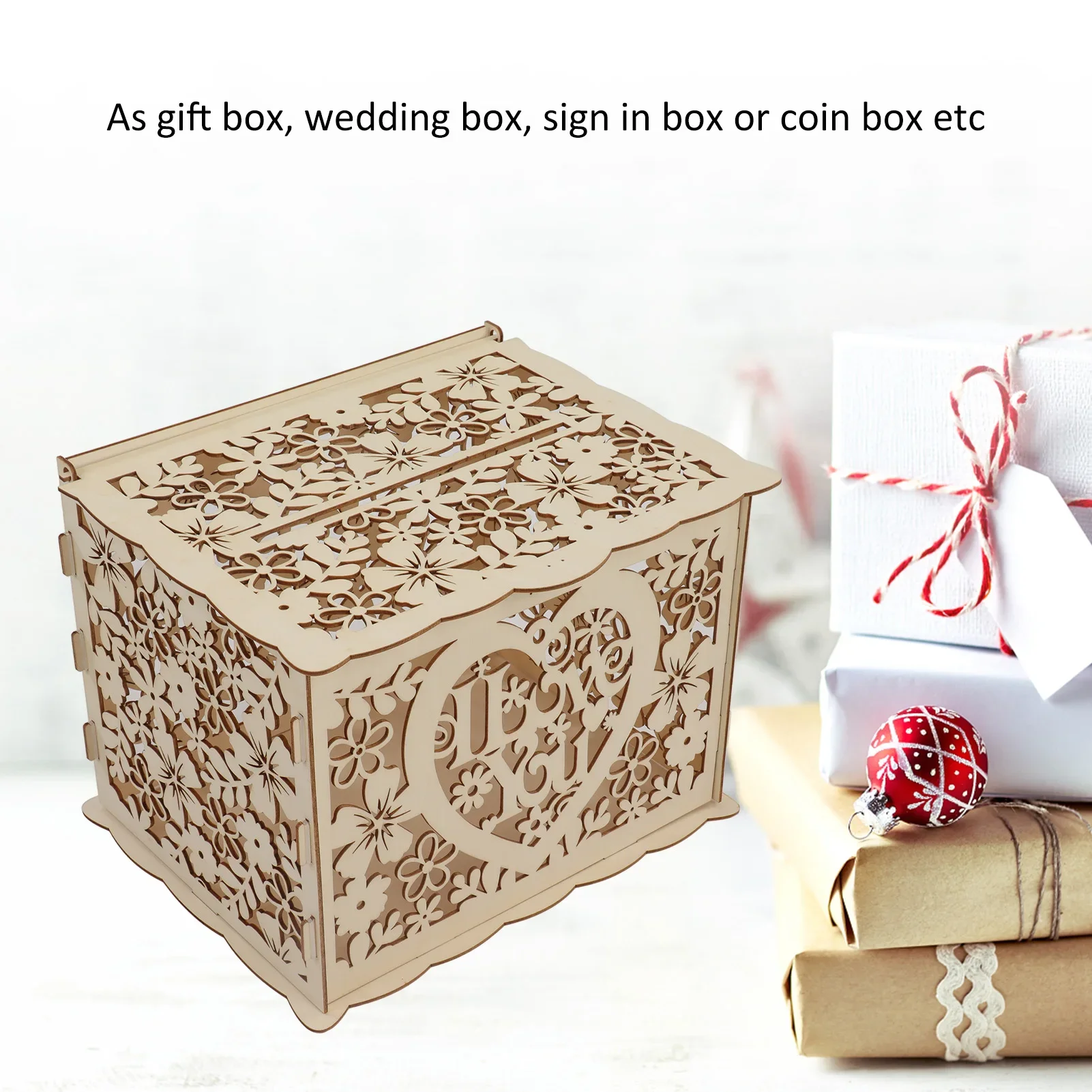 DIY 빈 나무 상자 선물 카드 케이스, 결혼식 피로연 - Wedding Card Box 리뷰 및 가격
