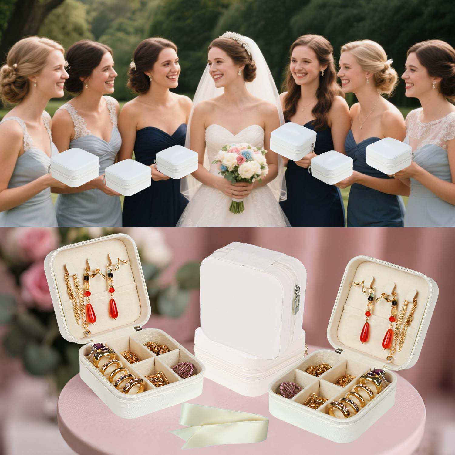 6-50pcs 여행 보석 케이스 신부 들러리 선물 웨딩 - Wedding Supply List 리뷰 및 가격