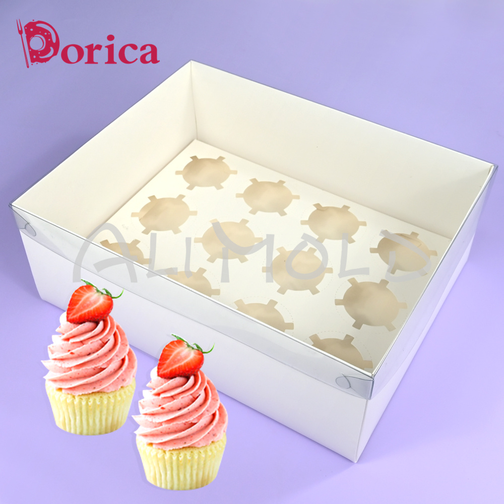 투명 뚜껑이 달린 컵케이크 상자, 디저트 페이스트리 베 - Wedding Cake Supply 리뷰 및 가격