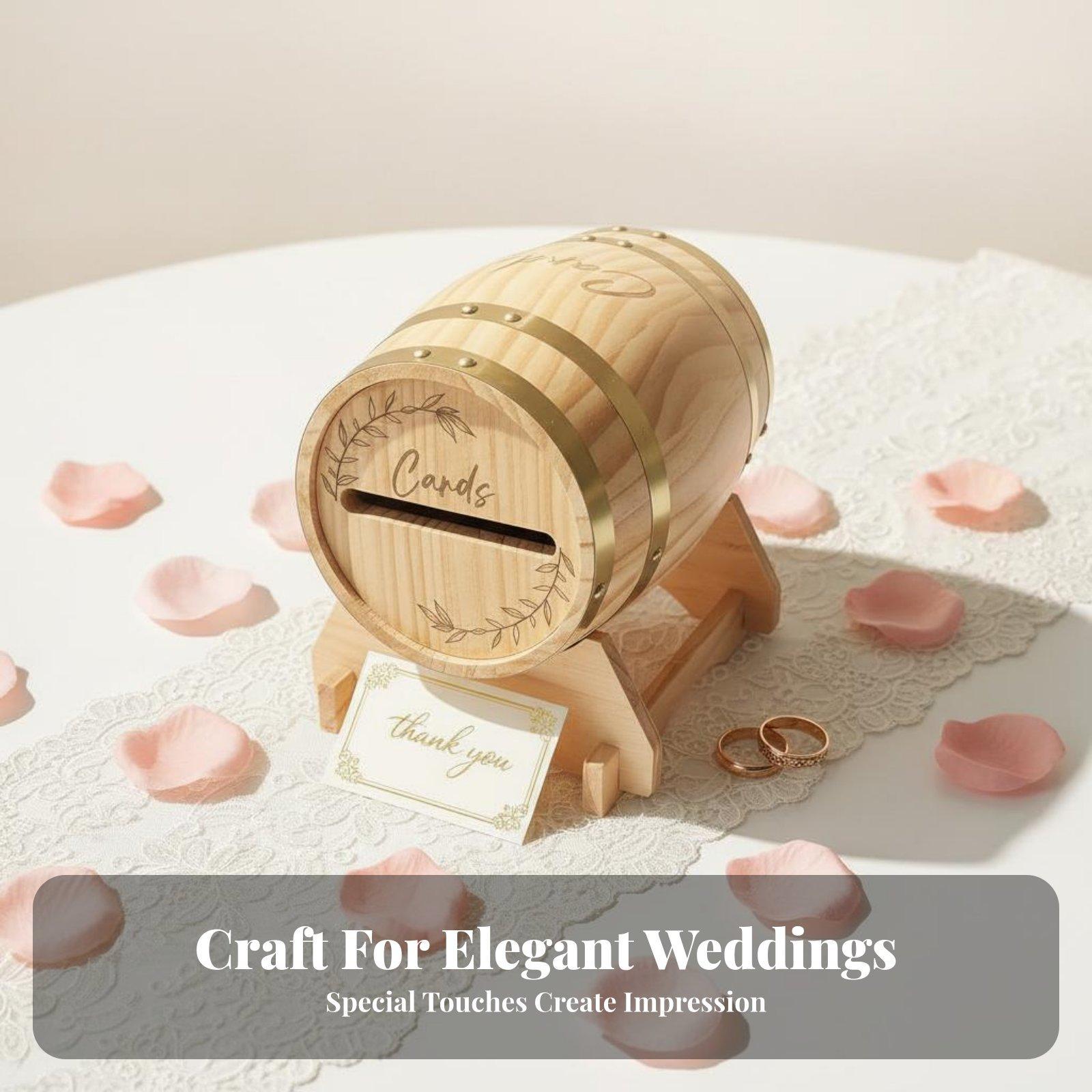 빈티지 스타일의 원목 카드 박스, 배럴형 디자인의 봉투 - Wedding Card Box 리뷰 및 가격